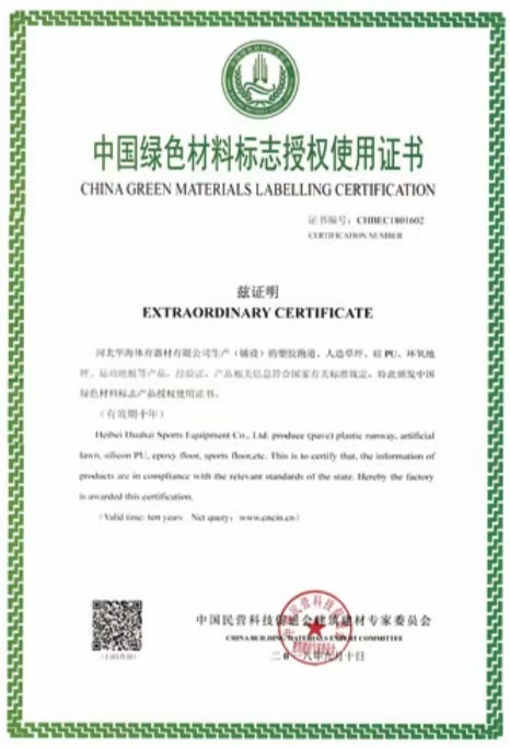 华海体育产业发展有限公司资质证书